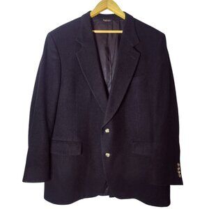 Parisian Bill Blass Camel Hair Blazer Sport Coat Size 52 Vtg Union Made Business